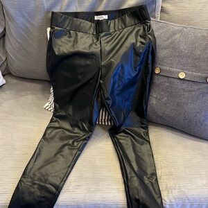 Loft Fleece-Lined Faux Leather Leggings
